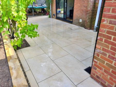 2cm thick Element Molten White Porcelain Tiles for outside use 60x90x2cm